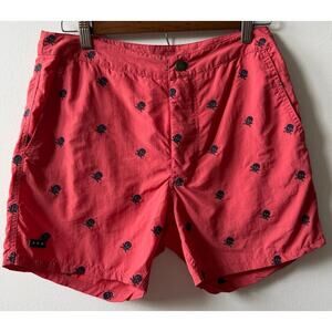 John Varvatos skull swim trunks men's size 32